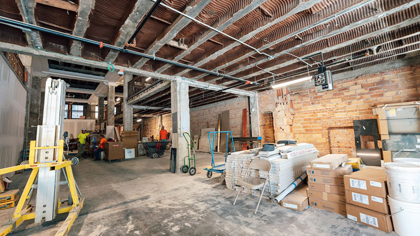 basement construction of historic building